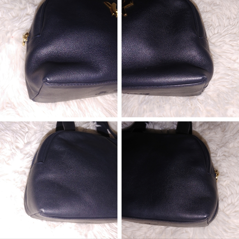 Paloma Picasso Small Dome Black Leather Handbag - Picture 10 of 15